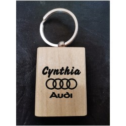 Porte Clefs bois personnalisé Rectangulaire